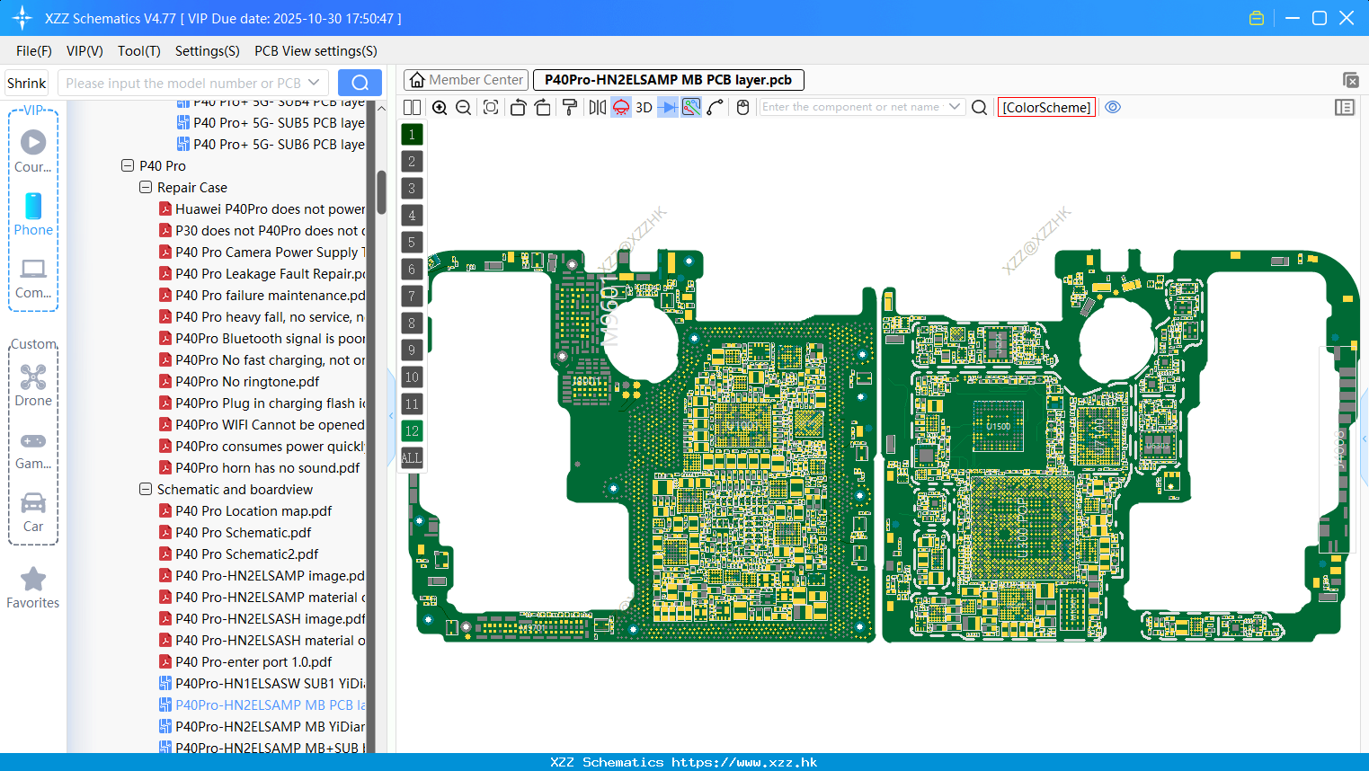 Huawei P40Pro-HN2ELSAMP MB PCB Layer